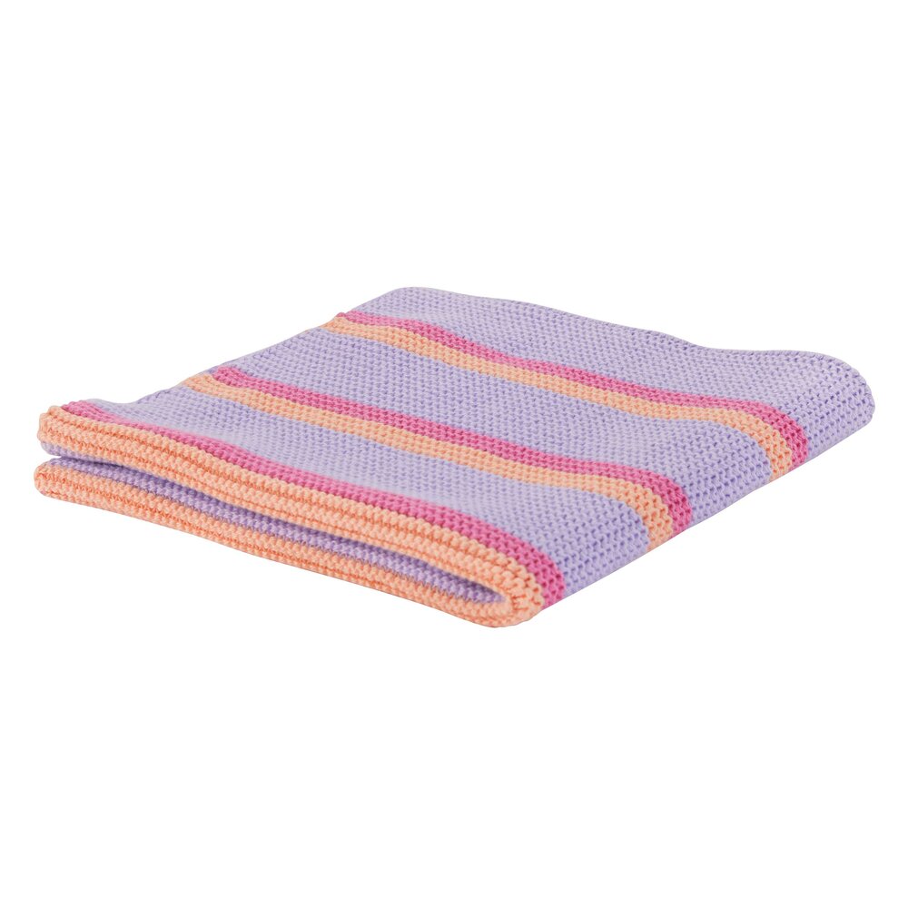 Karklud med striber - Purple/pink/peach